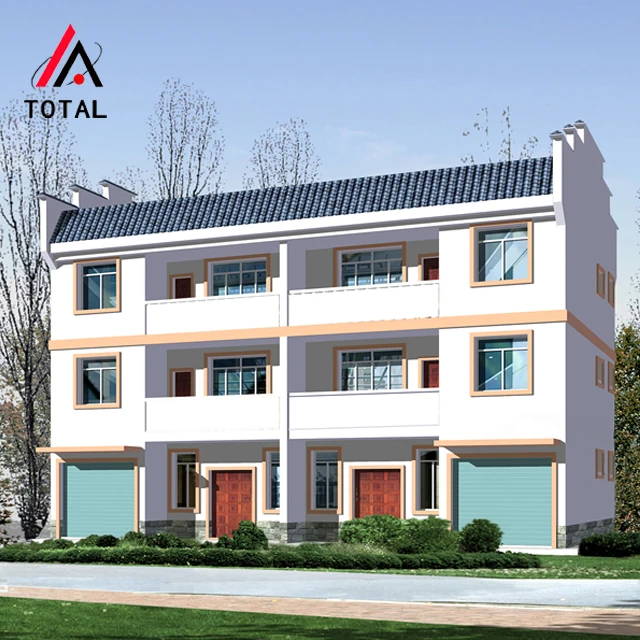 removable pre fab house villa luxury metal frame real estate villa