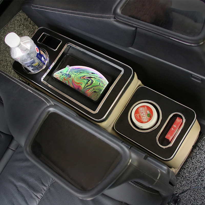Widely used in commercial vehicles second row storage box high-grade cup holder, car handrail box special modification