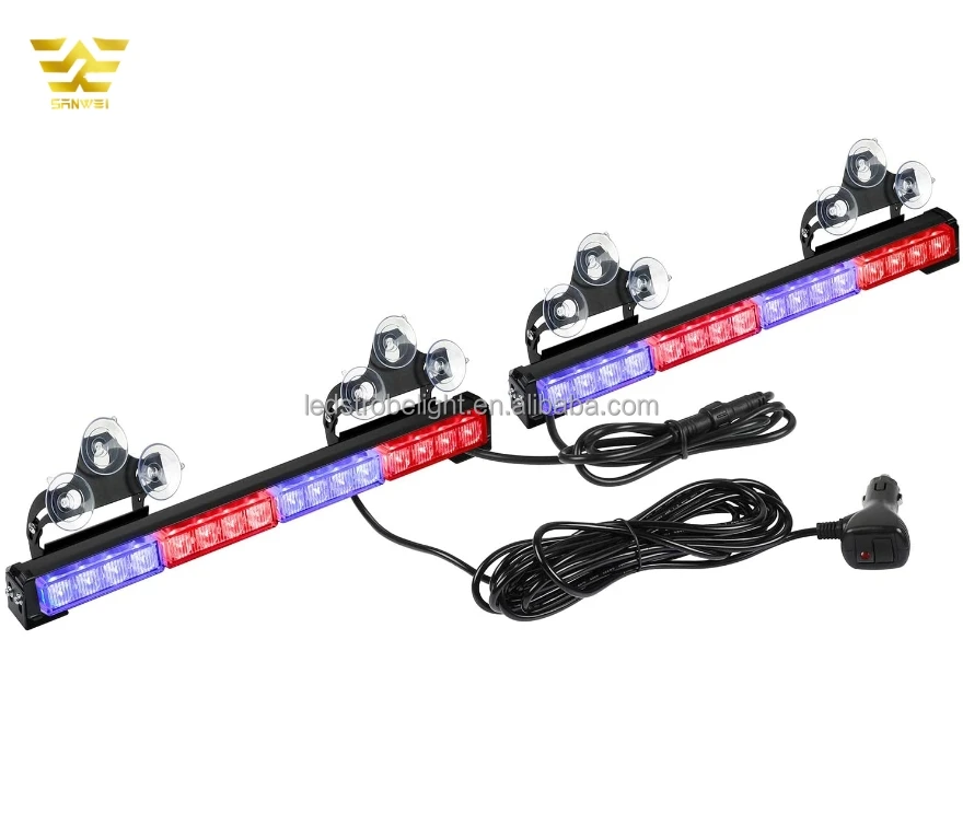 Lighting accessories Blue White Amber 32 LED Traffic Advisor Strobe Light Construction Vehicles Interior Safety Warning Light