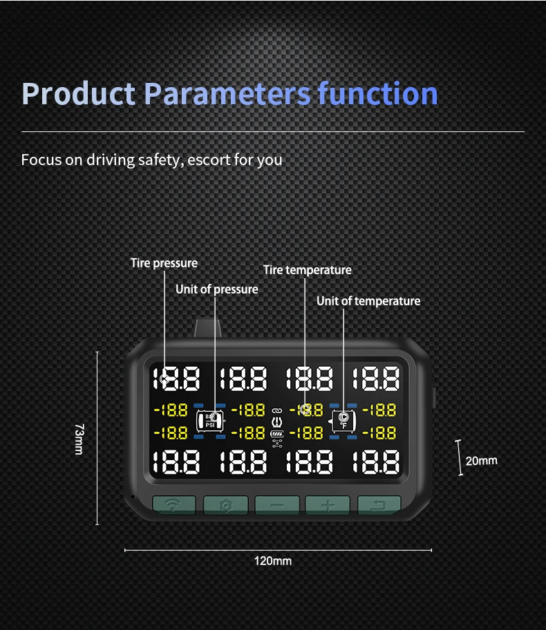 universal Motorhome tpms tyre tire pressure monitor monitoring system careud