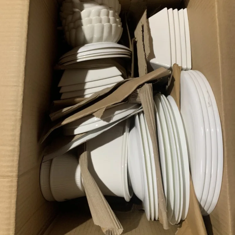White Ceramic Stock Tableware Plates wholesale Cheap Price Dinner Dishes Porcelain Dinnerware Bowl Factory Direct Sell By Carton