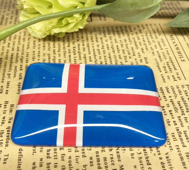 OEM square 48x68mm crystal glass fridge magnet flags for different countries