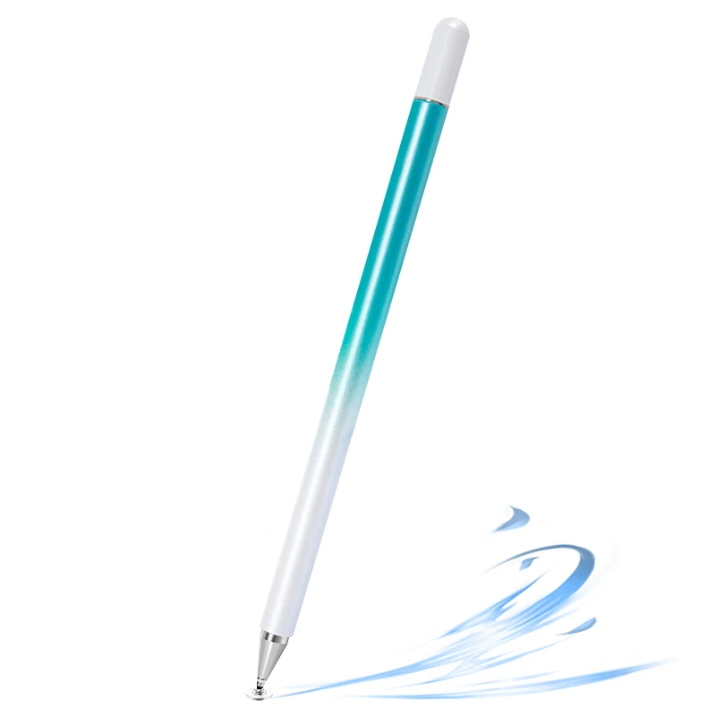 Factory direct sales gradient color touch screen stylus disc magnetic capacitive pen for iPad Android stylus