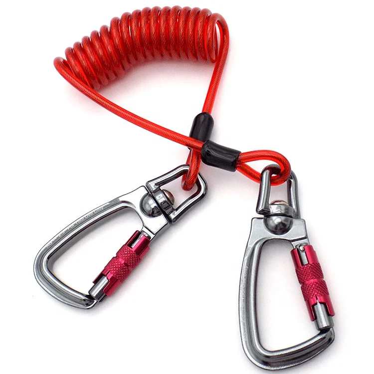 High quality custom flexible tool safety lanyard with carabiner