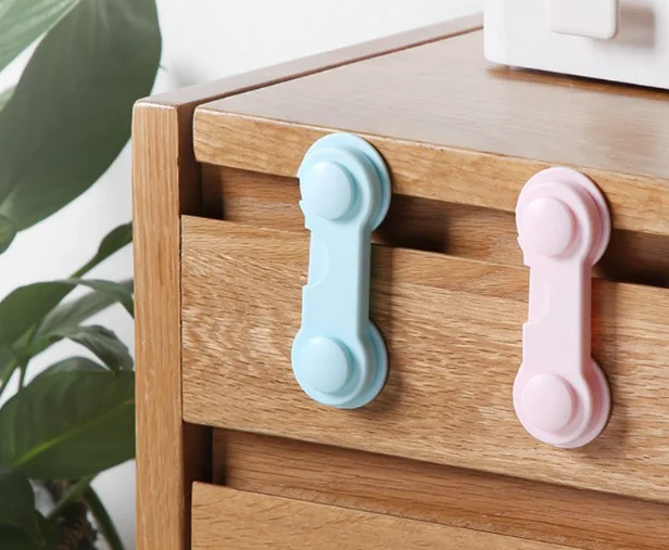 Cabinet Lock Child Safety Locks Baby Anti-Pinching Locks infant Proofing Anti-collision Drawer Locker with Strong Adhesive Tape