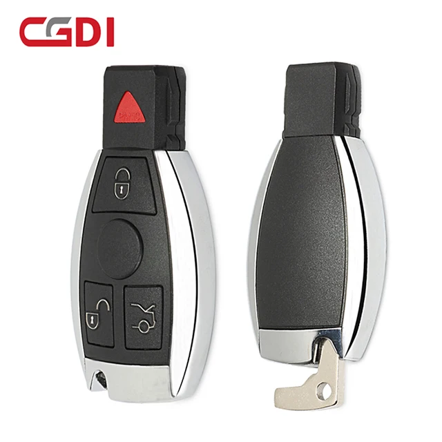 CGDI Keyless Entry Smart Remote Control Key Transponder Chip Key Fit for Ben-z MB FBS3 315/433MHz Car Key Fob with Red Dots