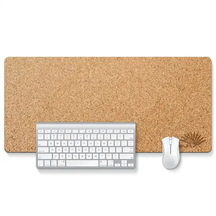 Desk Mat Large Desk Pad Natural PU Leather Cork Mouse Pad