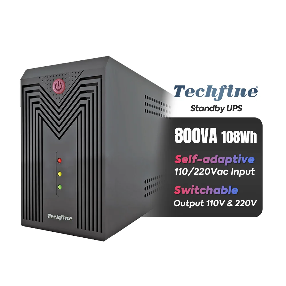 Factory direct Offering 800VA Standby UPS offline UPS 108Wh Backup UPS Intelligent CPU Control with LCD Panels