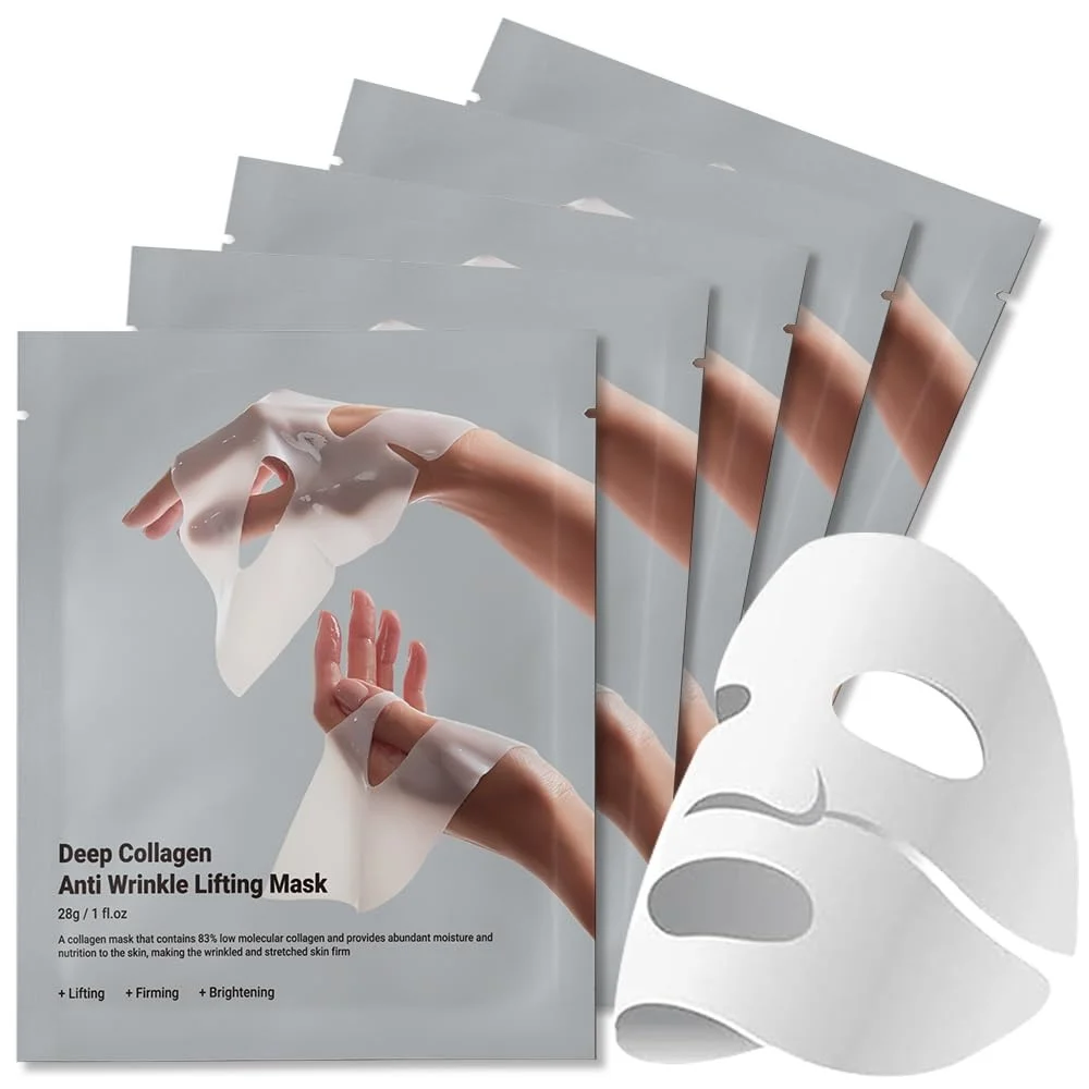 Private Label Deep Collagen Mask Anti Wrinkle Lifting Mask Tightening Firming Brightening Improve Skin Elasticity Collagen Mask