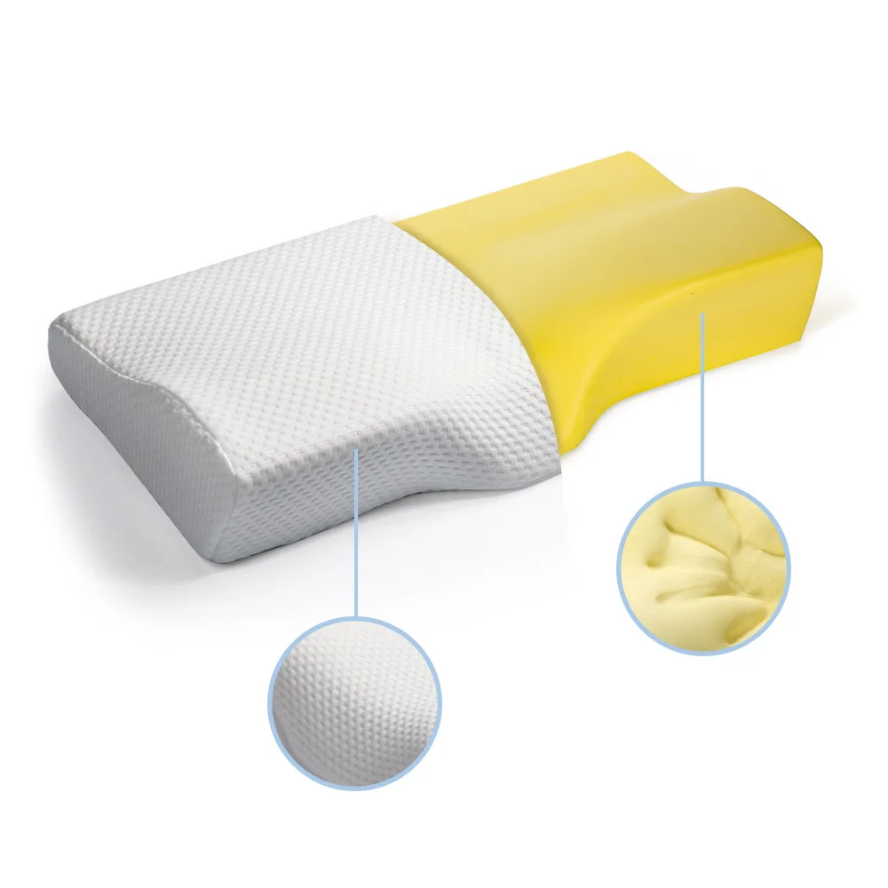 Low MOQ Bed Sleeping Contour Butterfly Shaped Side Sleeper Anti Snore Cervical Orthopedic Memory Foam Pillow