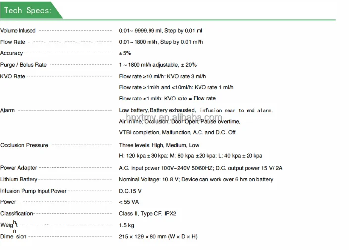 Portable Infusion Pump Medical Volumetric Infusion Pump Infusion Automatic Free Flow Drug Library Syringe Pump Medical Supplies