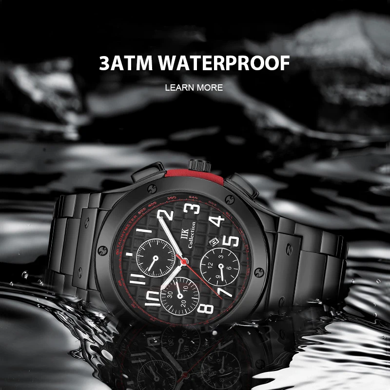 Top Sellers 2018 For Amazon IIK Luxury Watches Chronograph Waterproof Regal Quartz Watch Men Wristwatch