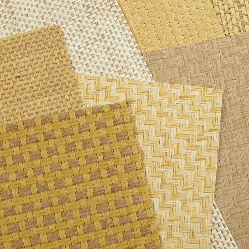 High quality Real bamboo linen grass natural hemp grass cloth wallpaper for homestay