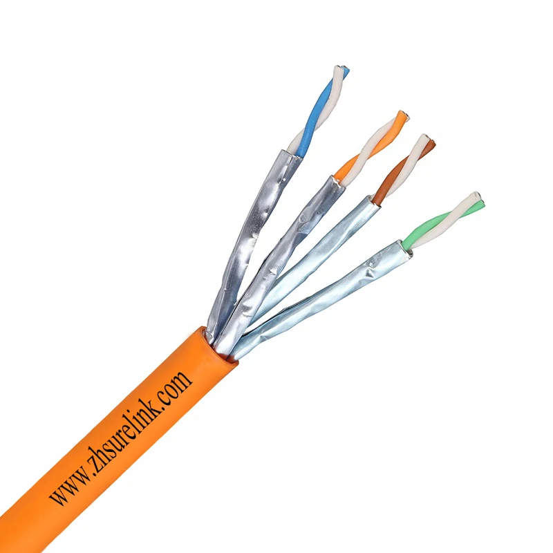 4pair shielded internet cable computer sftp cat7 cat8 U/FTP CAT7 SSTP PVC Jacket 1000Mhz 305meter