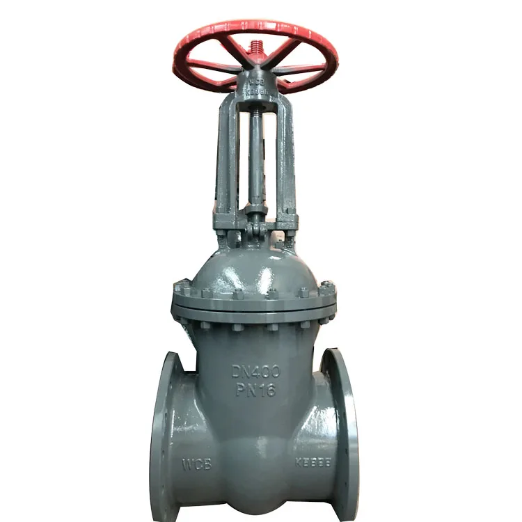 PN16 Cast Steel WCB DN400 rising stem flanged gate valve