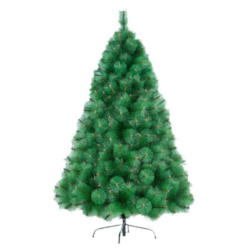 Wholesale PVC PINE Christmas Tree Large Green Rustic Artificial Christmas Tree Decoration Environmentally Friendly Metal Base