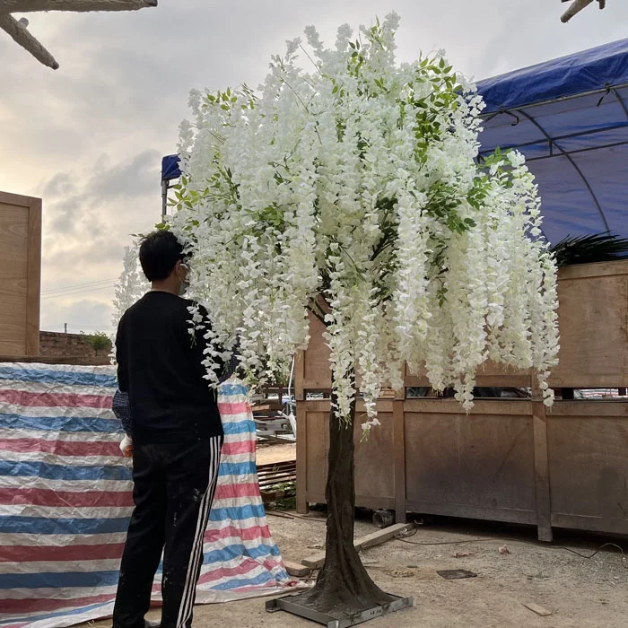 songtao outdoor plastic leaf plant cherry blossom  branches artificial flower tree for outside