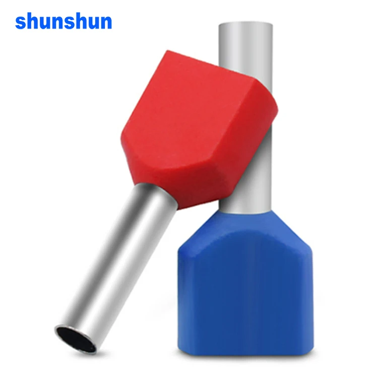 TE0508 TE7508 TE7510 TE1008 TE1010 TE1508 TE1512 Insulated double wire cord end terminals with PP insulation