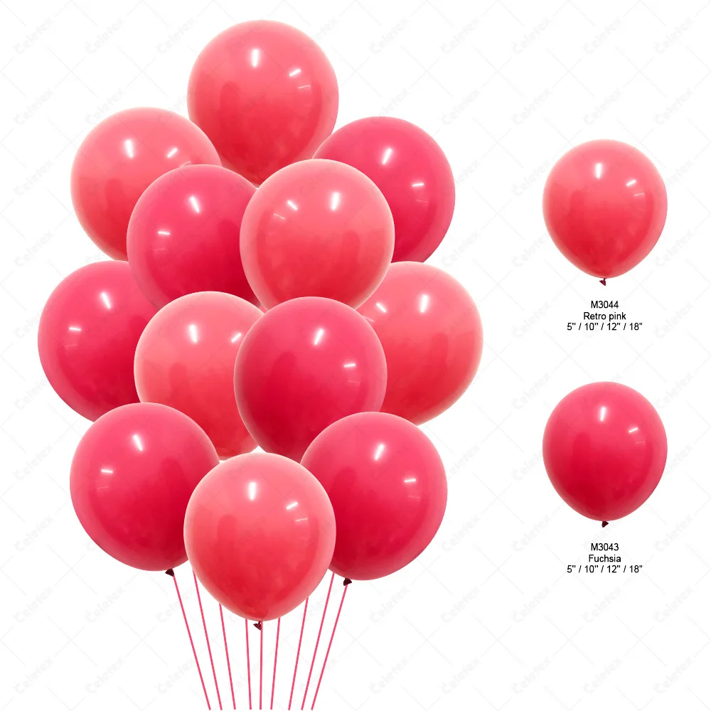 Perfectly Beautiful Retro Colorful Globos Birthday Party Decor Rose Pink Strawberry Retro Theme Round Large 12inch Latex Balloon