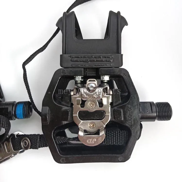HOT Bearing Aluminum Commercial Indoor Spin Bike Pedals SPD Straps JD-037V Exercise Bike Pedals