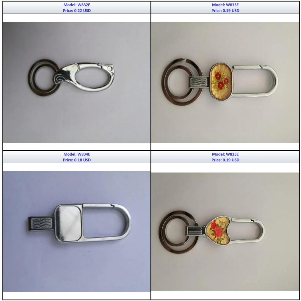 Keychain Bulk Wholesale Cute Custom Accessories Metal Zinc Alloy Carabiner Key Holder With 2 Key Rings