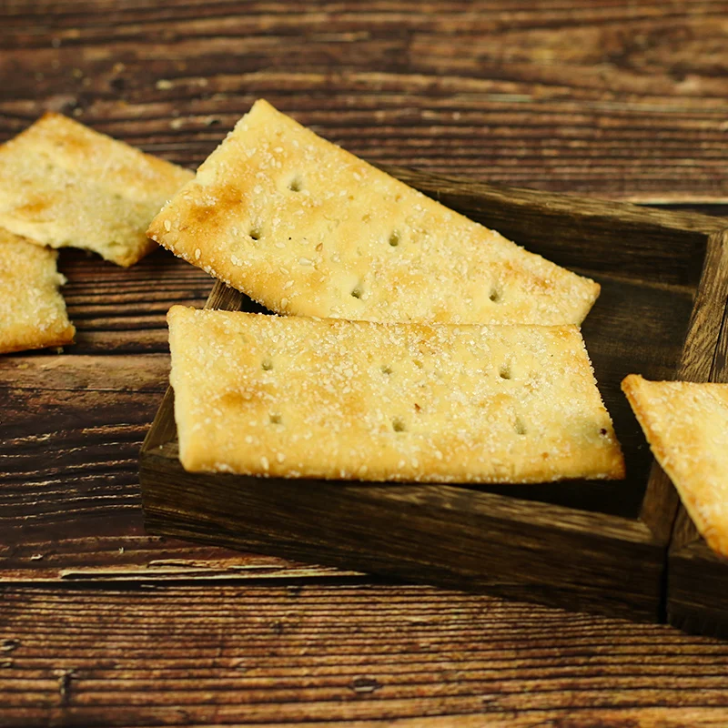 Wholesale Chinese Snack Puff Food Pastry Healthy Exotic Biscuit Baked Goods Cookies Baklava Wheat Protein Grain Cracker