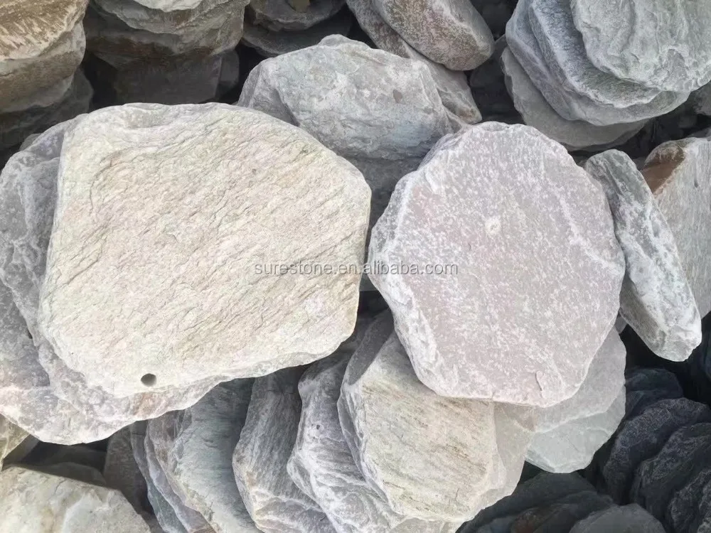 High quality cheap natural landscaping slate rock garden stepping stones lowes