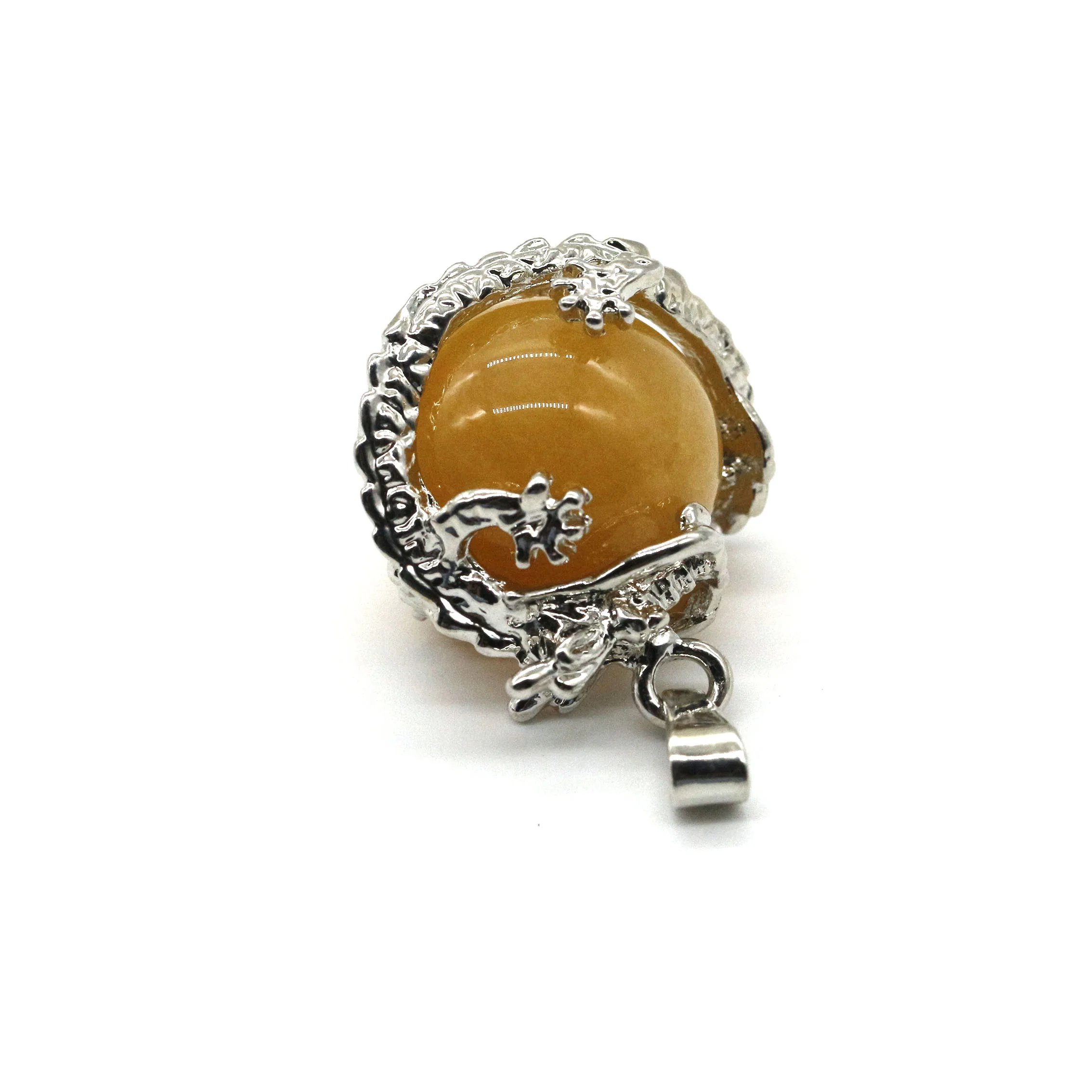 Fashion jewelry pendants Natural grey jasper Stone Pendants for Necklace 16mm Round Stone Bead Balls