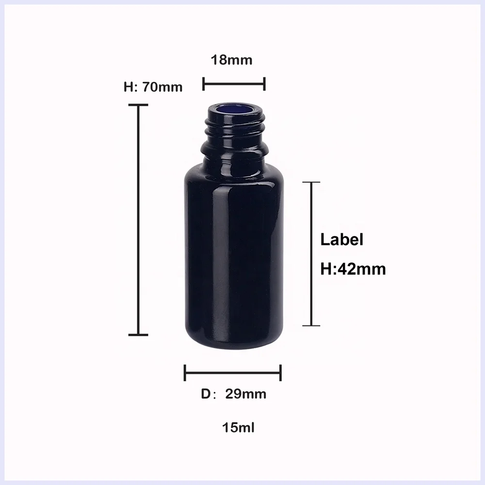 15ml black roller ball glass bottle empty black glass essential oil roll-on bottles 15 ml roll on bottle