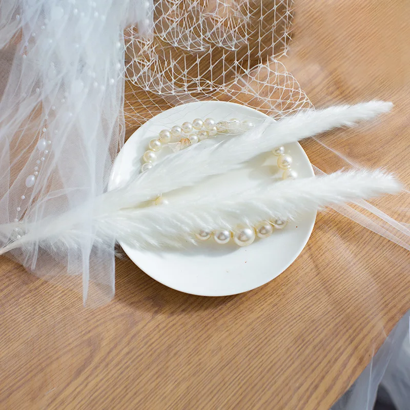 Natural Dried Pampas Grass Small Artificial Flower for Wedding decoration and home Festival Bouquet arrangement Fluffy Reed