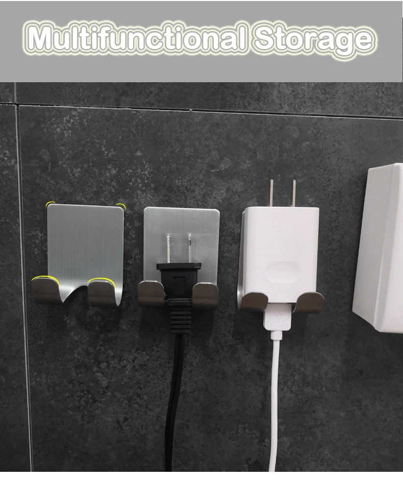 Cheap Price 304 Heavy Duty Razor Holder Stainless Steel Waterproof Hanging Wall Adhesive Hooks for Bathroom