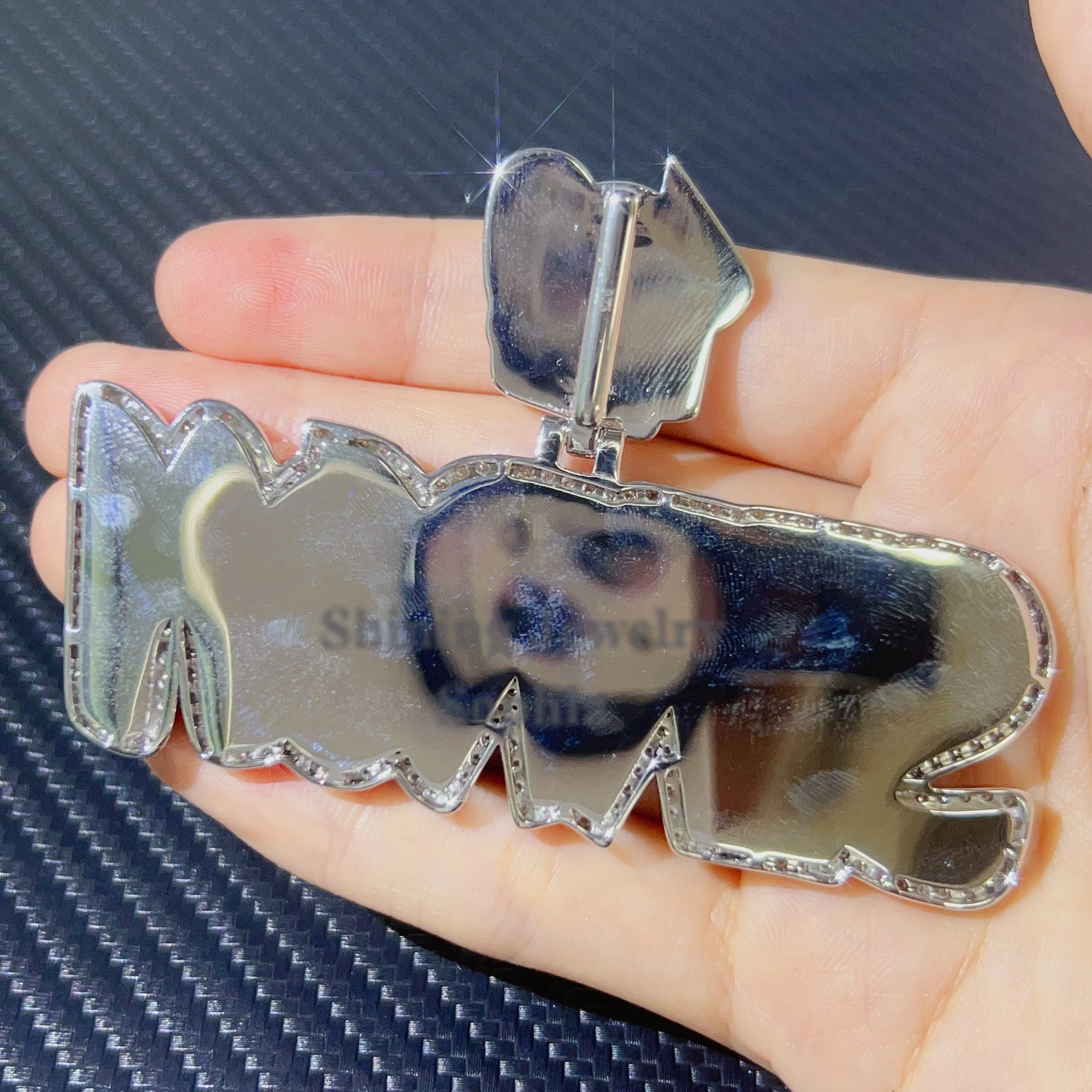 Hip Hop Jewelry Mens Iced Out Custom Letter Pendant 925 Sterling Silver VVS Moissanite Diamond Number Name Initial Logo Pendants