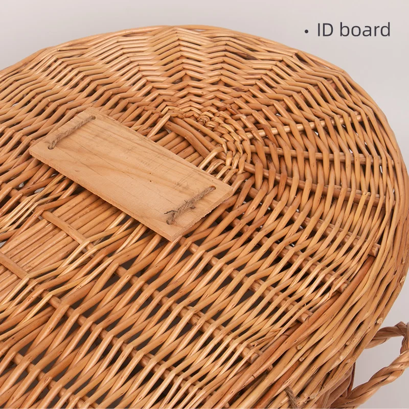 Biodegradable Urn Environmental Friendly Wicker Baby Caskets Coffins With Handle European Style Bio Wicker Coffin Casket