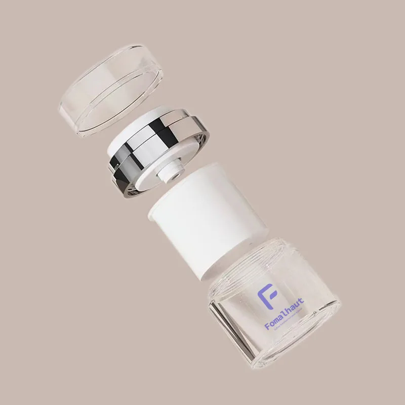 refillable environmental friendly PMMA new style 15 30 50ml airless pump jar personal care cream plastic jar