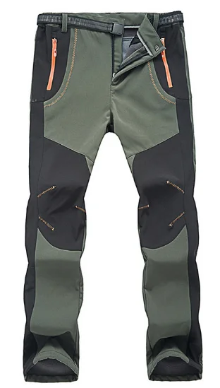 Осенние уличные ветрозащитные и водонепроницаемые мужские брюки, мягкие флисовые брюки