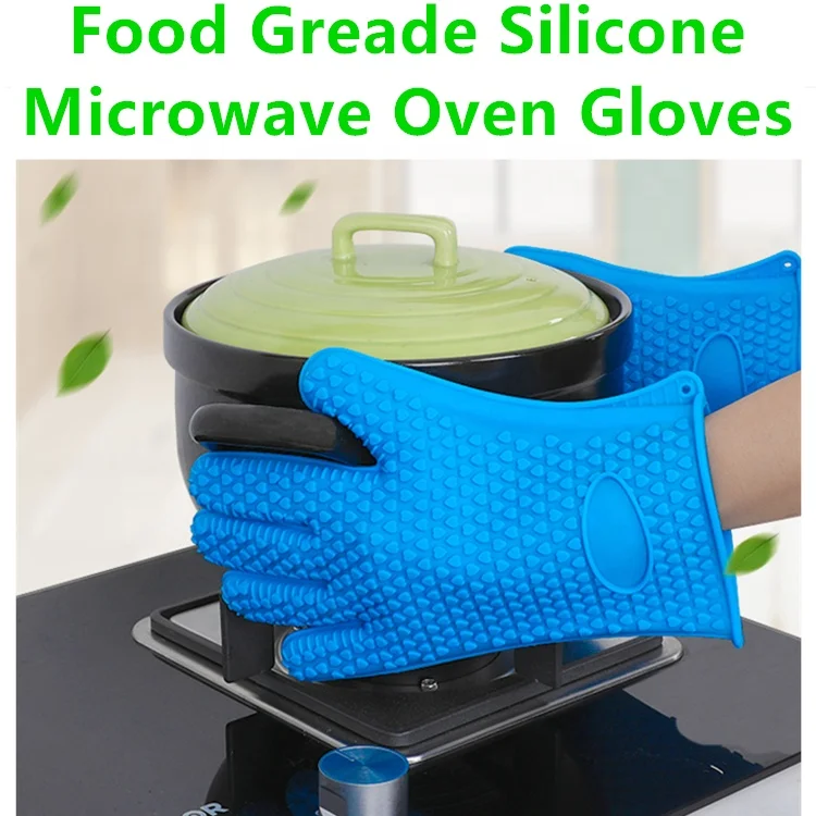 Новые силиконовые кухонные перчатки для духовки, термостойкие толстые варежки для приготовления пищи, барбекю, гриля, гаджеты, аксессуары, силиконовые перчатки
