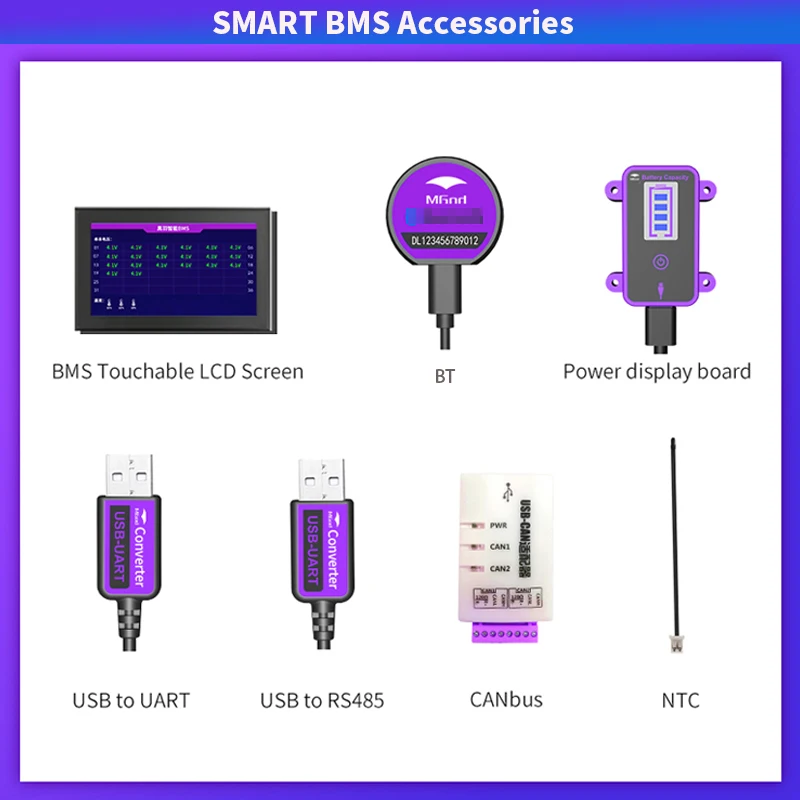 
Smart BMS Lifepo4 20S 60V 200A BT/RS485/CAN Communication for lithium Battery Pack apply to energy storage RV outdoor 