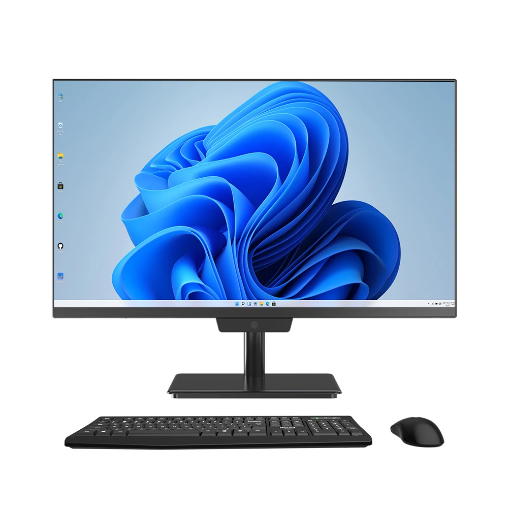 H610 Without Cpu Core I3 I5 I7 12th Gen Cpu Barebone System Linux All-in-one Pc 23.8inch Desktop All In One Pc Stand