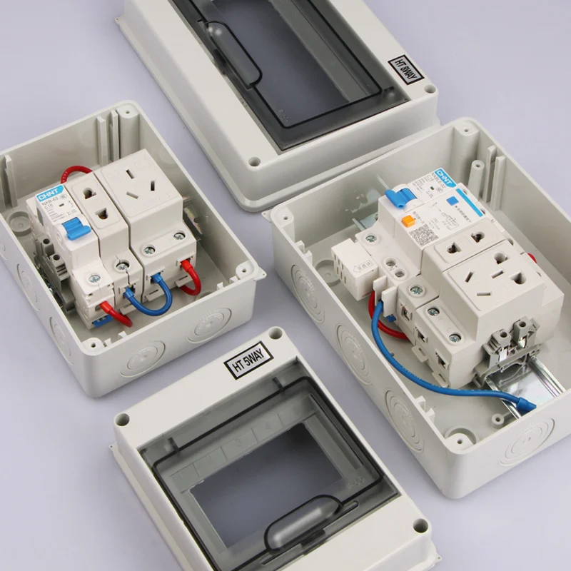 HT circuit box waterproof switch box outdoor plastic rainproof 8-bit circuit breaker switch distribution box