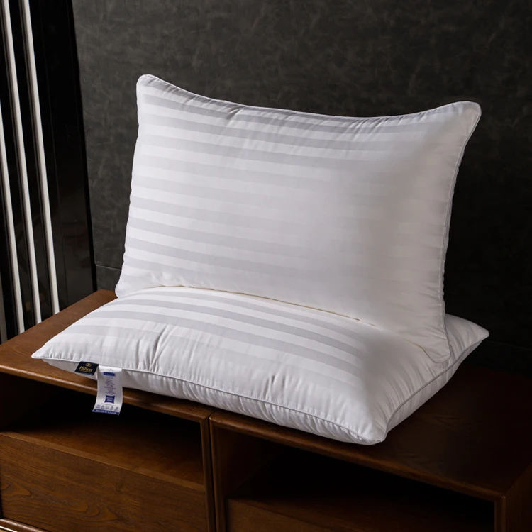 High Quality Cotton Weave Embroidered Stuffing Material Feather Down Square Nursing Holiday Inn Pillows Shell