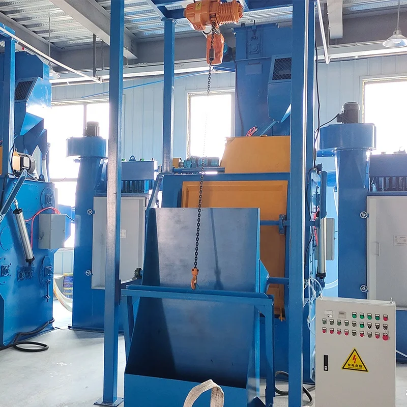shot blasting cabinet Crawler shot blasting machine for rust removal and shot blasting strengthening