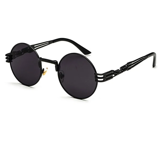 2021 Trend Steampunk Sunglasses Round Designer Metal COATING SUNGLASSES Men Retro CIRCLE SUN GLASSES