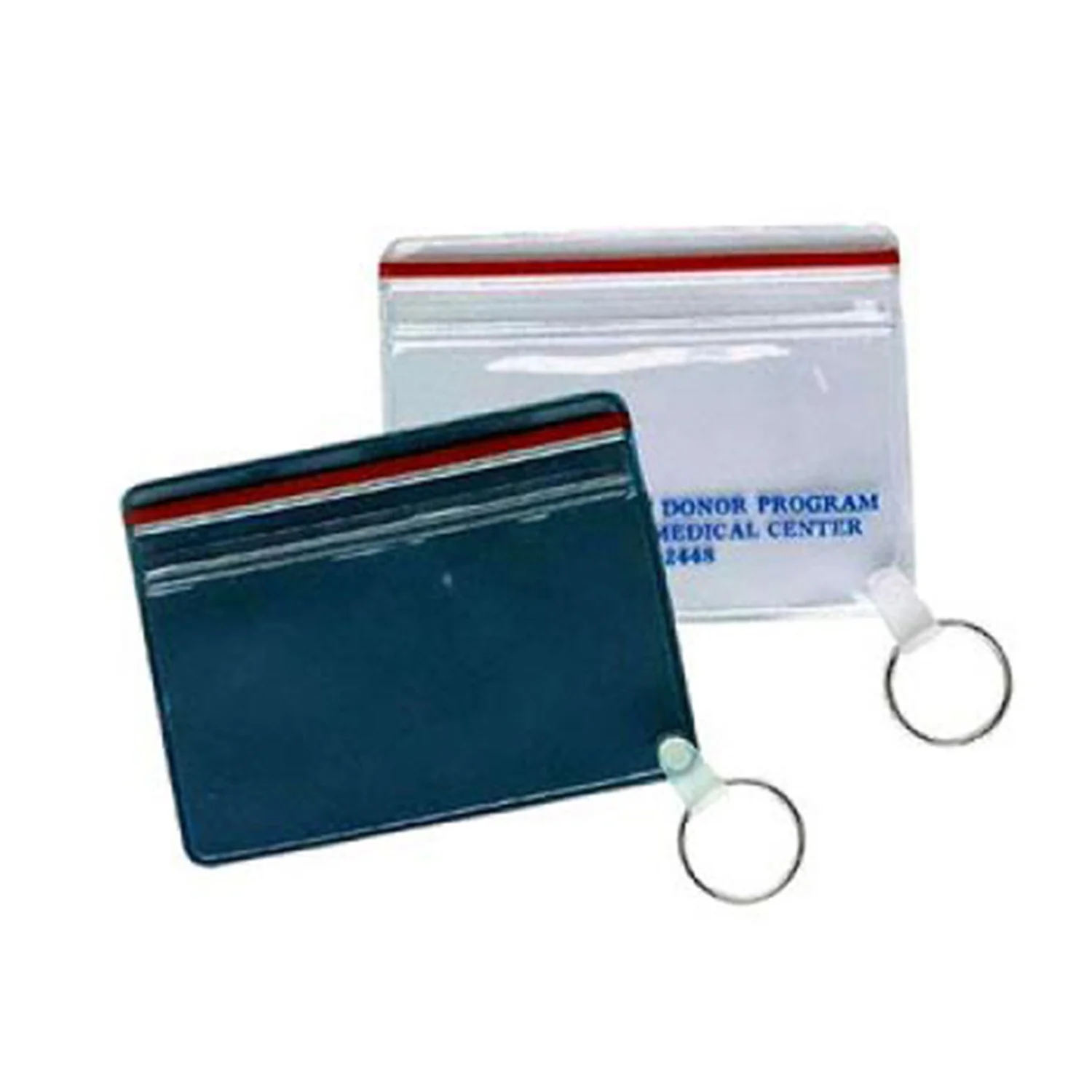 Mini Wallet PVC Credit Card Holder Soft Plastic Waterproof Business Card Protector Card Holder Wallet with Key Rings