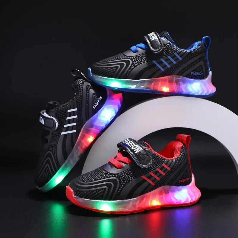Wholesale Cheap Kids Running Sport Sneaker Shoes Children School Shoes With Led Light