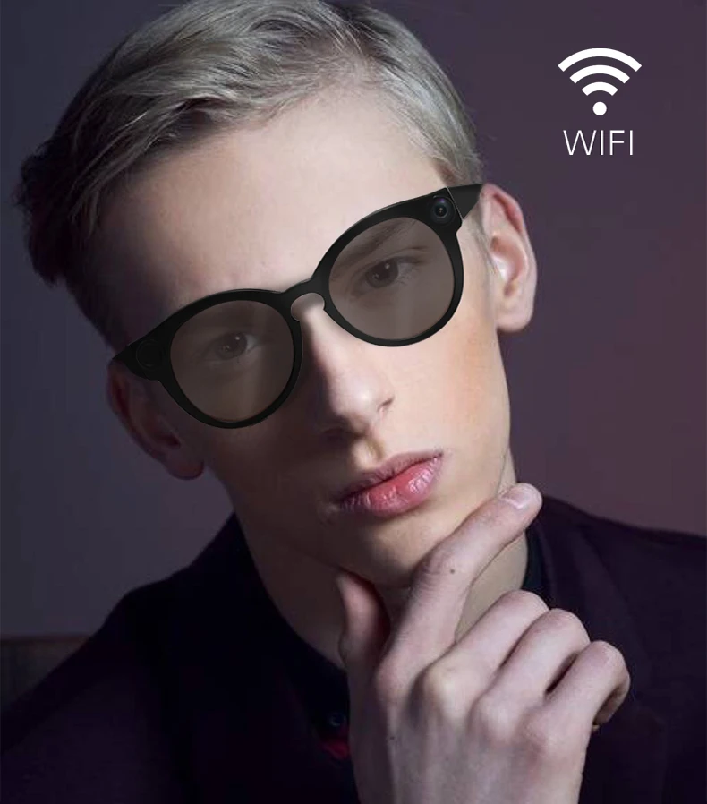 1080P Hidden Camera Glasses High Resolution Wireless WIFI Video Sunglasses for Recording