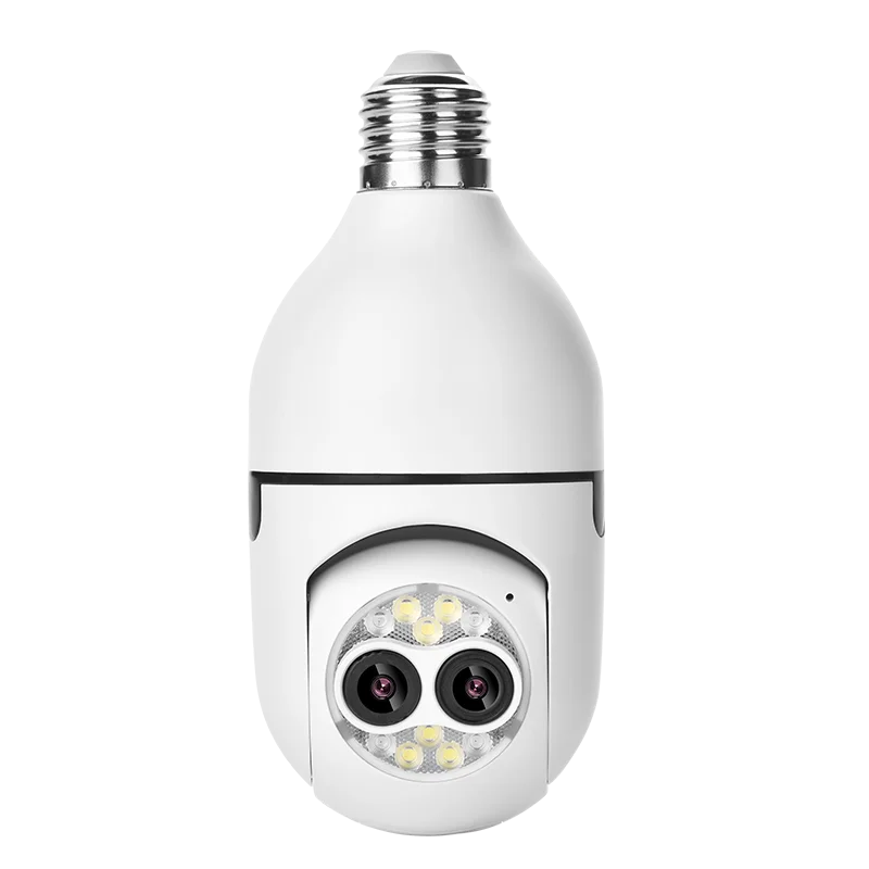 Dual Lens CCTV Camera Baby Monitor Audio Wireless WIFI CCTV Bulb Camera E27 Light Bulb Camera Security