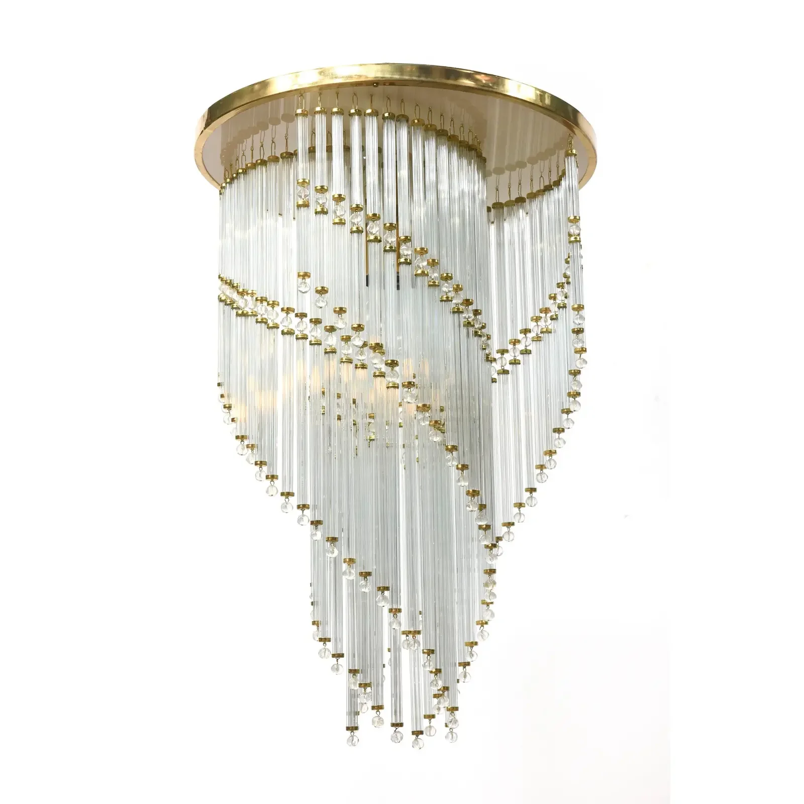 Hotel Foyer Lighting Crystal Waves Ceiling