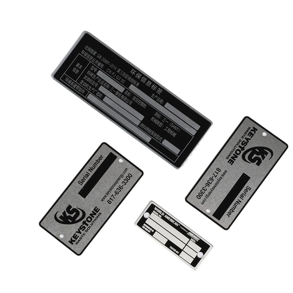 Factory Small Size Metal Name Aluminium Tag Plate Custom Metal Plate Tag Label With Hook