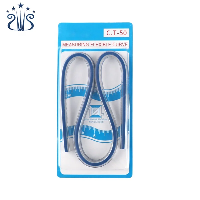 RTS High Quality Metric Plastic Measuring Sewing Tool 50cm Scale Flexible Curve Ruler