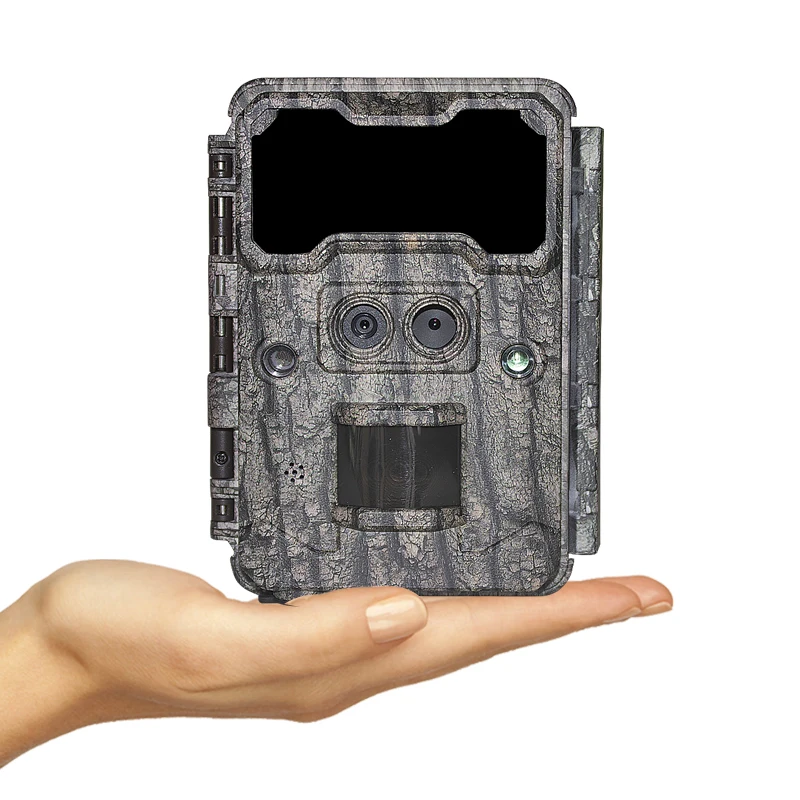 Dual lens hidden camera KW696 OEM/ODM 0.4s trigger 1080P/30MP waterproof IP67 IR flash range to 82 feets for wildlife research